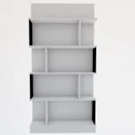 Biblioteca Alecia culoare alb si negru 160cm - imagine 2