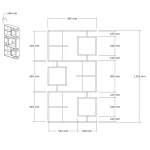 Biblioteca Idalia culoare nuc si antracit 172 cm - imagine 5