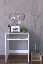 Birou compact 60×75×45 cm – PAL alb economic - imagine 3