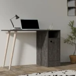 Birou Calvin masa pc,office,culoare antracit si oak,110 cm - imagine 4