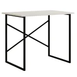 Birou stil industrial Coby culoare alb, metal/pal, 90 cm - imagine 3