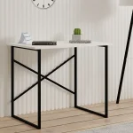 Birou stil industrial Coby culoare alb, metal/pal, 90 cm - imagine 5