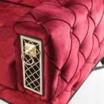 Canapea extensibila 3 locuri living 225x89x90 cm – stofa albastra – Bolivia - imagine 8