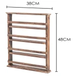 Raft condimente bucatarie din lemn masiv 48 cm - imagine 2