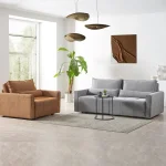 Fotoliu Extensibil Bej Deschis, Benisa, 137 x 97 cm - imagine 5