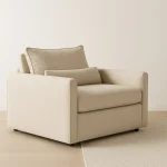 Fotoliu Extensibil Bej Deschis, Benisa, 137 x 97 cm