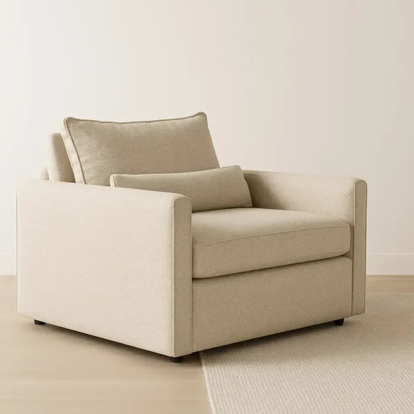 Fotoliu Extensibil Bej Deschis, Benisa, 137 x 97 cm