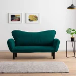 Canapea extensibila 2 locuri living 180X70 cm – stofa verde smarald – Chatto - imagine 4