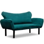 Canapea extensibila 2 locuri living 180X70 cm – stofa verde smarald – Chatto - imagine 6