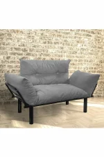 Canapea 2 locuri Homs Gri - imagine 4