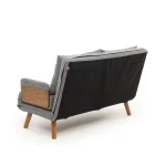 Canapea extensibilă 2 locuri modernă 190x120 cm – stofă gri – Esme - imagine 7