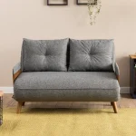 Canapea extensibilă 2 locuri modernă 190x120 cm – stofă gri – Esme - imagine 5