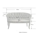 Canapea Milano culoare albastru 2 locuri - imagine 12