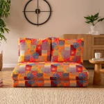 Canapea extensibila 2 locuri moderna,Taida,180X120 cm – stofa multicolor - imagine 3