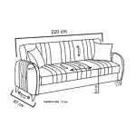 Canapea extensibila cu spatiu de depozitare 220x87x93 cm – stofa maro – Elegance - imagine 5