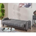 Canapea extensibila cu spatiu de depozitare 220x87x93 cm – stofa gri – Elegance - imagine 2