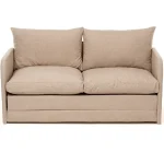 Canapea extensibila 2 locuri moderna, 200x148 cm – stofa bej – Saga - imagine 10