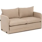 Canapea extensibila 2 locuri moderna, 200x148 cm – stofa bej – Saga - imagine 5