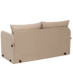 Canapea extensibila 2 locuri moderna, 200x148 cm – stofa bej – Saga - imagine 9