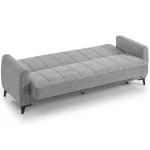 Canapea extensibila cu lada de depozitare living 215x85x90 cm – stofă, gri – Hilton - imagine 4