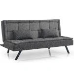 Canapea extensibila moderna 185x89x90 cm – stofa gri – Monaco - imagine 3