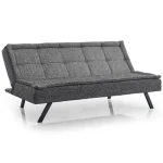 Canapea extensibila moderna 185x89x90 cm – stofa gri – Monaco - imagine 5