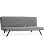 Canapea extensibilă modernă, 180x102 cm – stofă gri & metal negru – Zola - imagine 3