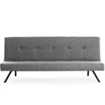 Canapea extensibilă modernă, 180x102 cm – stofă gri & metal negru – Zola - imagine 9