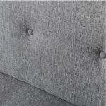 Canapea extensibilă modernă, 180x102 cm – stofă gri & metal negru – Zola - imagine 8