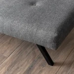 Canapea extensibilă modernă, 180x102 cm – stofă gri & metal negru – Zola - imagine 4
