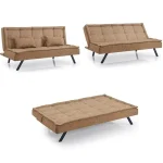 Canapea extensibila moderna, culoare maro 185x89x90 cm – Monaco - imagine 2