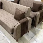 Canapea extensibila cu spatiu de depozitare 220x87x93 cm – stofa maro – Elegance - imagine 13