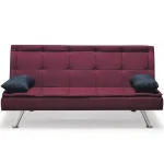 Canapea extensibila moderna 185x89x90 cm – stofa bej– Monaco - imagine 7