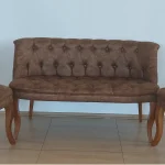 Set canapea 2 persoane cu 2 fotolii, Cafe Homs maro - imagine 5