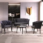 Fotoliu Milano, negru, picioare negru, Homs - imagine 3