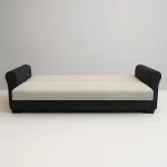 Canapea extensibila 3 loc cu spatiu de depozitare – stofa negru si bej – Country - imagine 4