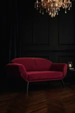 Canapea extensibila 2 locuri living 205X80 cm – stofa & metal, multicolora – Genzo - imagine 4