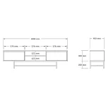 Comoda tv Angelyn pentru living culoare nuc si antracit 180 cm - imagine 3