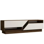 Comoda televizor Coza pentru living culoare alb si nuc, 160 cm - imagine 7