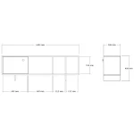 Comoda televizor Susana pentru living culoare antracit 140 cm - imagine 3