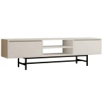 Comoda tv Angelyn pentru living culoare alb,180 cm - imagine 6