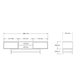 Comoda tv Angelyn pentru living culoare alb,180 cm - imagine 3