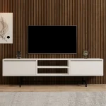 Comoda tv Angelyn pentru living culoare alb,180 cm - imagine 4