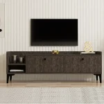 Comoda televizor Dia pentru living culoare antracit 150 cm - imagine 5