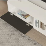 Comoda TV, Funda, alb si antracit, 120 cm - imagine 2