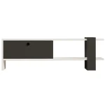 Comoda TV, Funda, alb si antracit, 120 cm - imagine 5