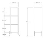 Comoda tv si biblioteca Gordon culoare alb 101 cm - imagine 4