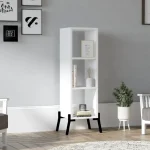 Comoda tv si biblioteca Gordon culoare alb 101 cm - imagine 7