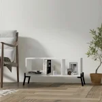 Comoda tv si biblioteca Gordon culoare alb 101 cm