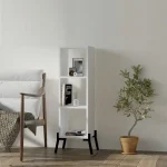 Comoda tv si biblioteca Gordon culoare alb 101 cm - imagine 2